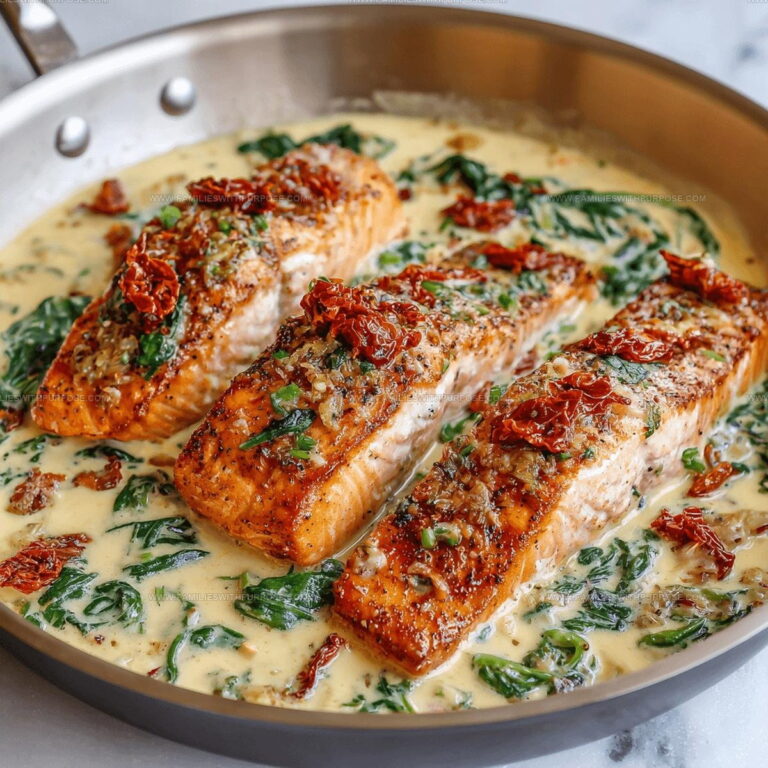 Creamy Parmesan Tuscan Salmon Recipe