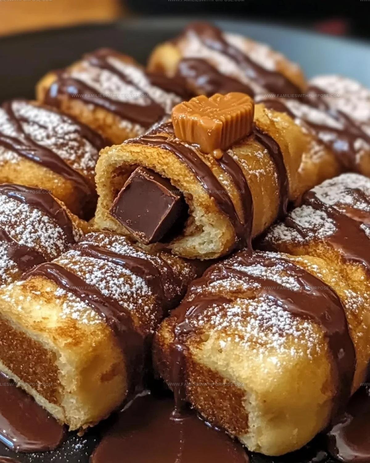 Peanut Butter Cup French Toast Rolls Recipe
