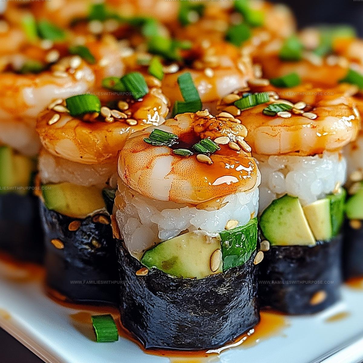 Layered Spicy Shrimp Sushi Stacks Recipe