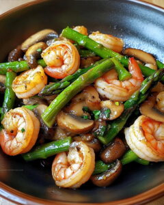 Shrimp Asparagus Stir Fry With Mushrooms Recipe