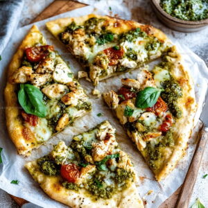 Chicken Pesto Flatbread Recipe