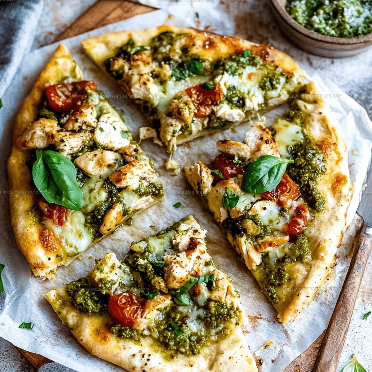 Chicken Pesto Flatbread Recipe