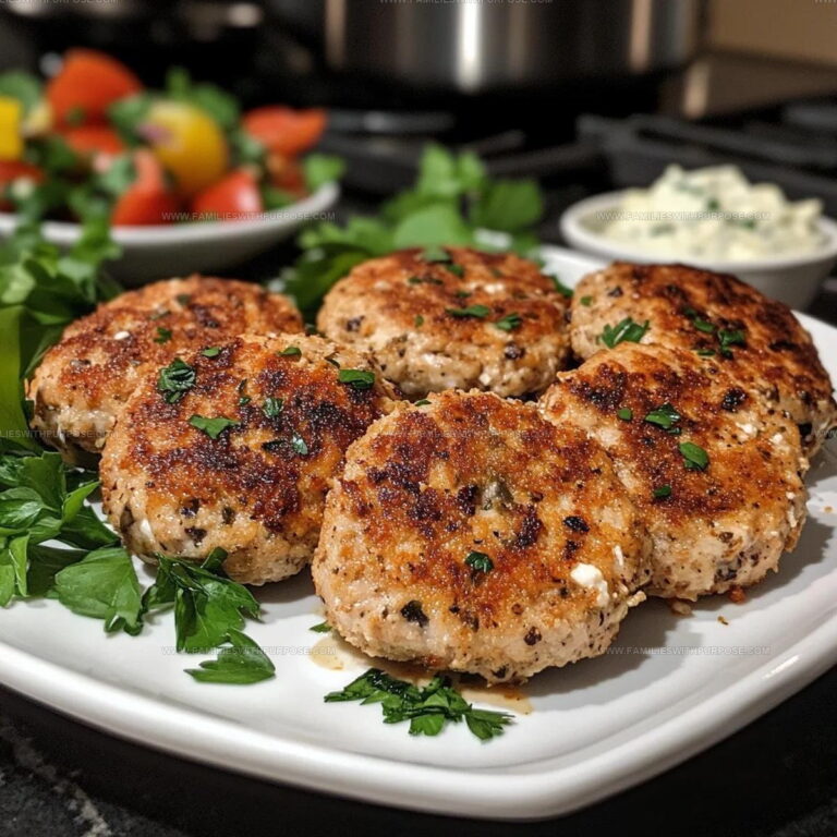 Greek Herb Mediterranean Chicken Patties Recipe