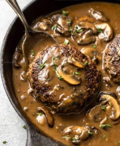 Homestyle Salisbury Steak With Mushroom Gravy Recipe