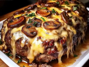 Mushroom Swiss Meatloaf Recipe