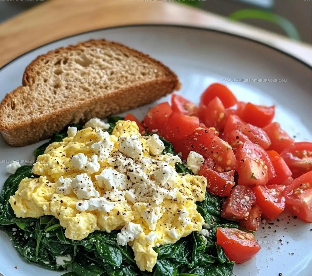 Scrambled Eggs With Spinach And Feta Recipe