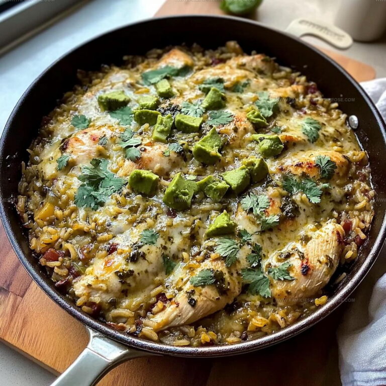 Salsa Verde Chicken and Rice Skillet Recipe