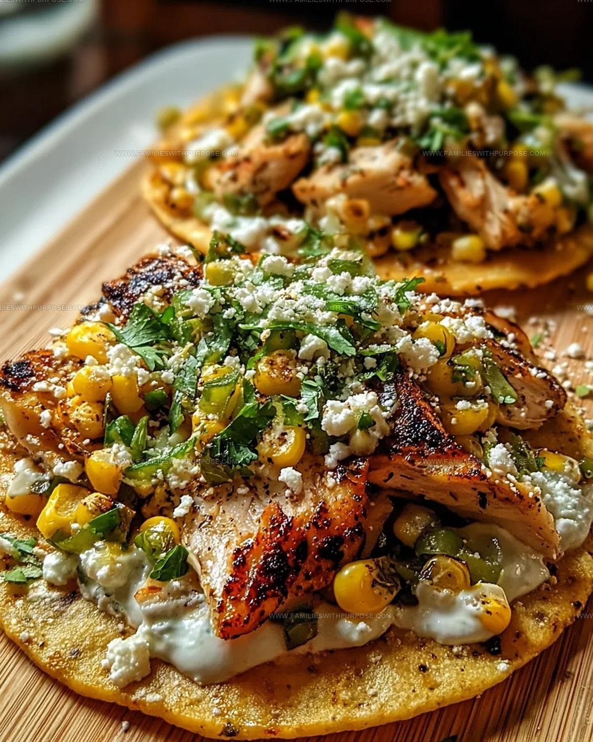 Street Corn Chicken Tostadas Recipe