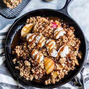Rustic Caramel Apple Skillet Crisp Recipe