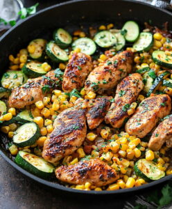 Garlic Butter Chicken Zucchini Corn Recipe