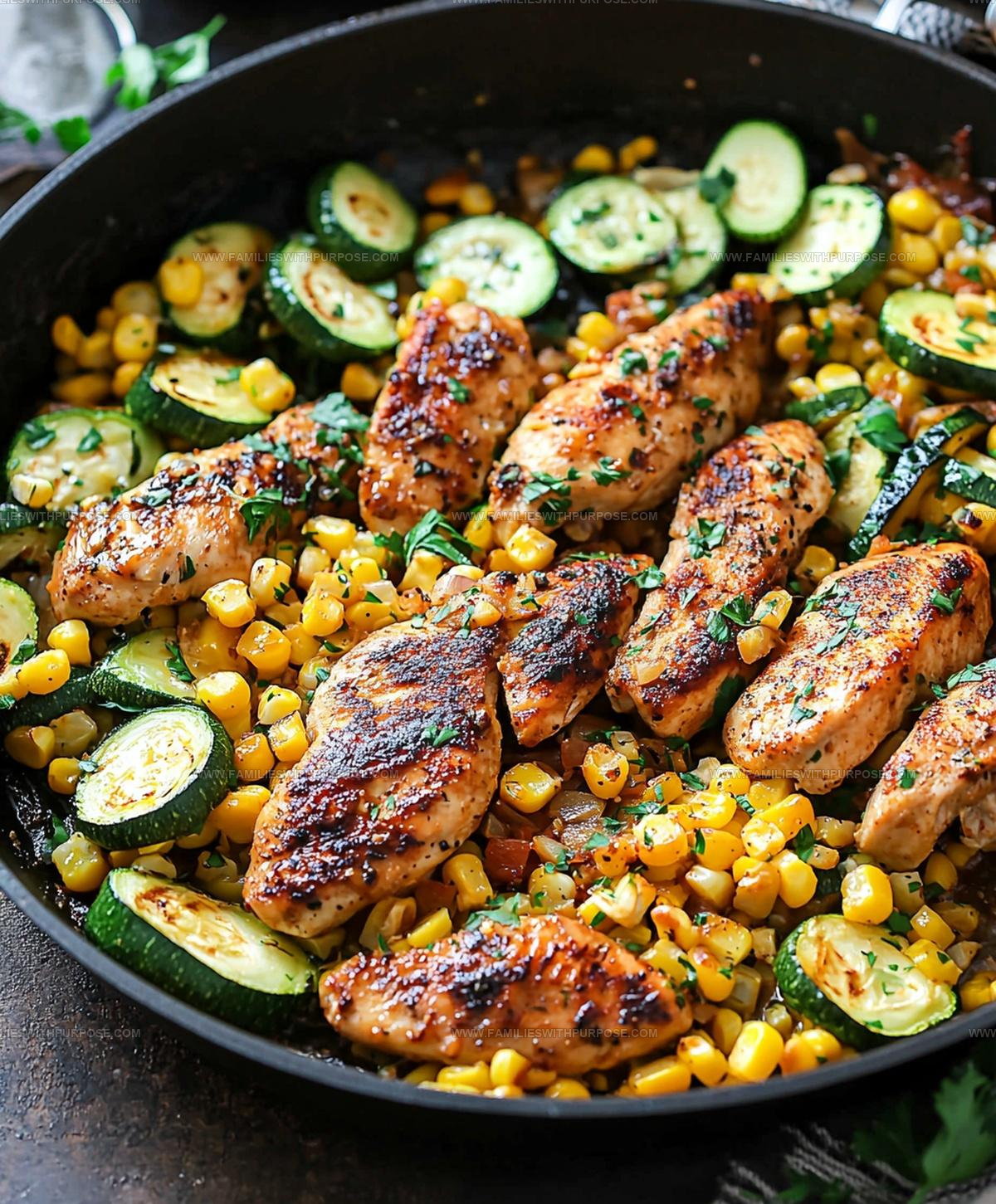Garlic Butter Chicken Zucchini Corn Recipe