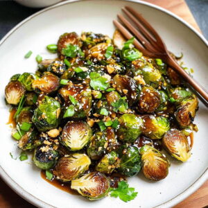 Simple Maple Soy Brussels Sprouts Stir Fry Recipe