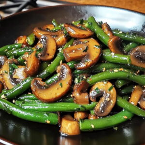 Sauteed Mushrooms And Green Beans Recipe