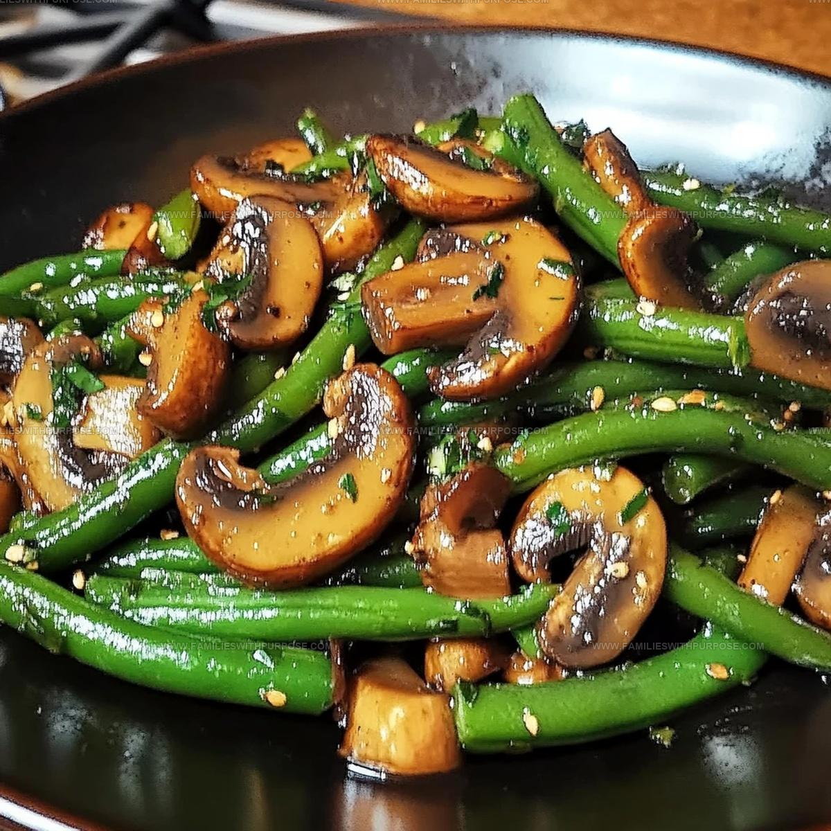 Sauteed Mushrooms And Green Beans Recipe