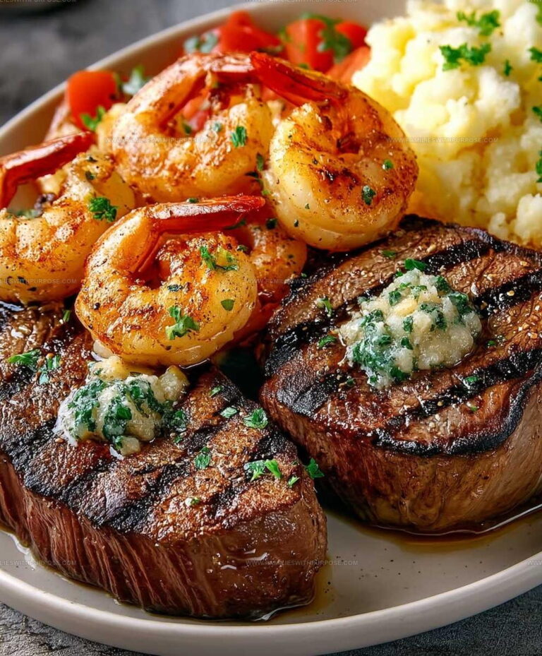 Garlic Butter Steak Shrimp Recipe