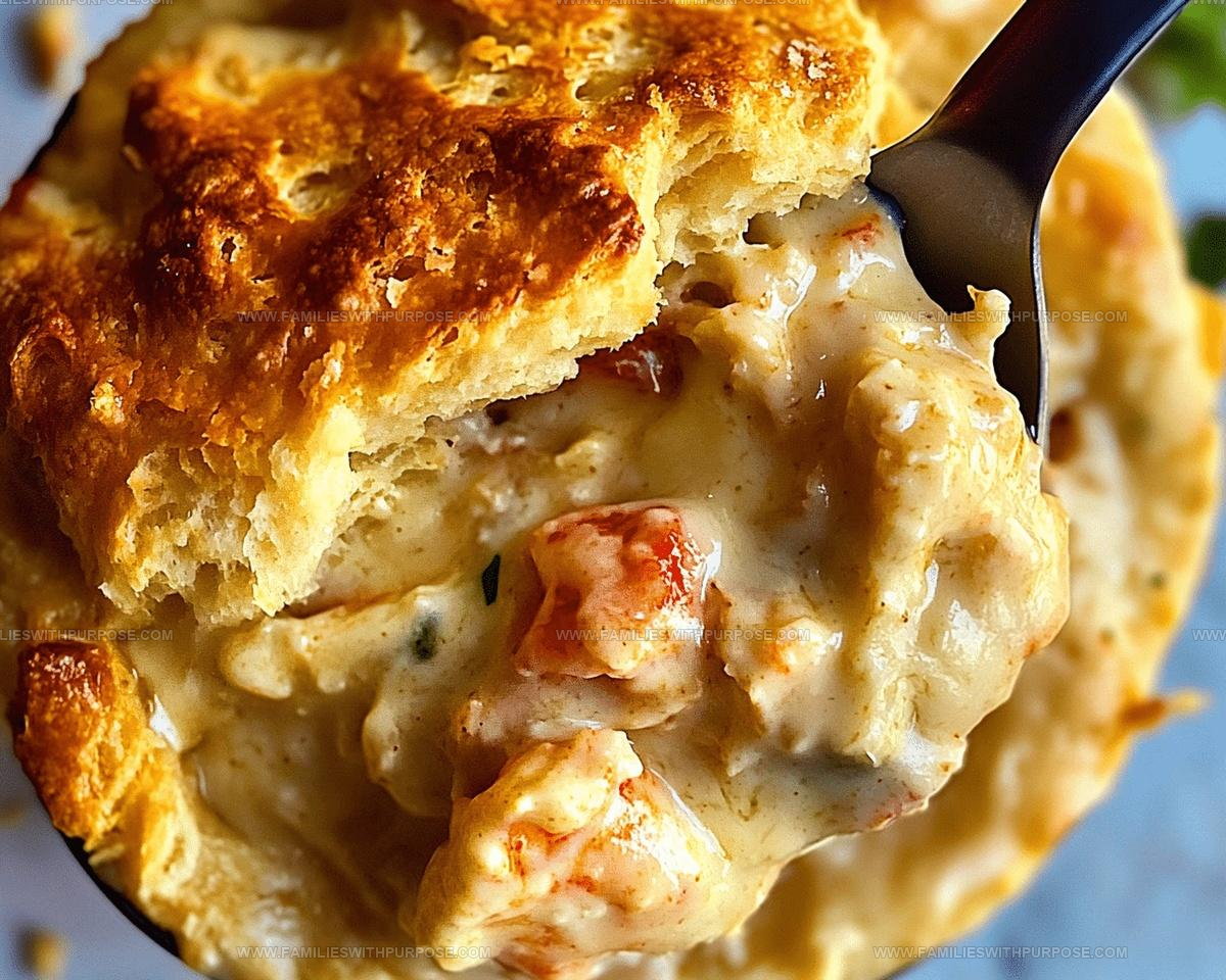 Biscuit Topped Cheddar Bay Seafood Pot Pie Recipe