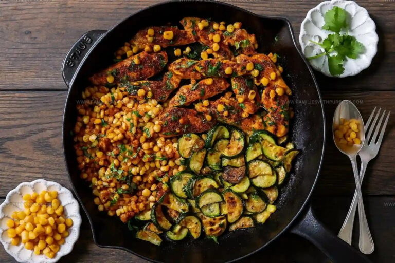 Garlic Butter Chicken with Zucchini and Corn Recipe