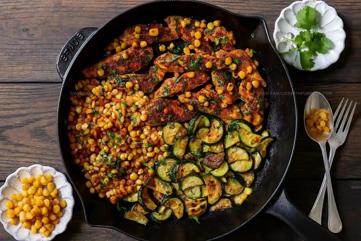 Garlic Butter Chicken with Zucchini and Corn Recipe