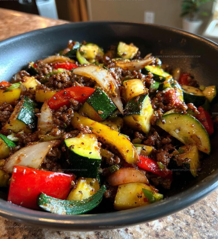 Mediterranean Herb Ground Beef Veggie Stir Fry Recipe