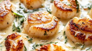 Creamy Tuscan Scallops Recipe