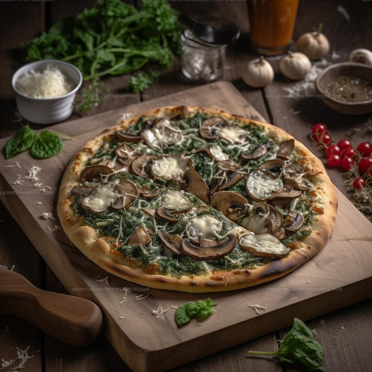 Savory Mushroom Spinach Pizza Recipe
