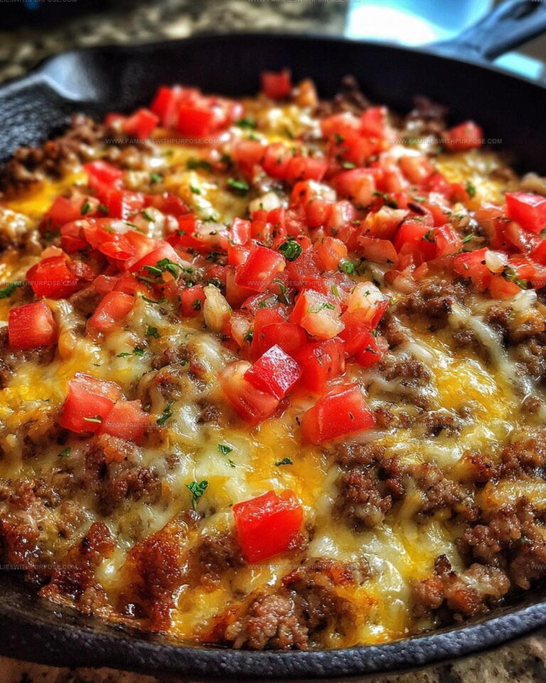 Cheesy Ground Beef Skillet Recipe