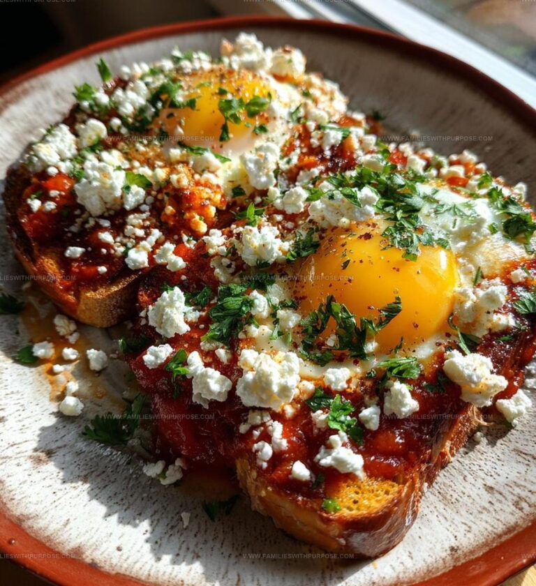 Shakshouka Toast With Feta Fried Eggs Recipe