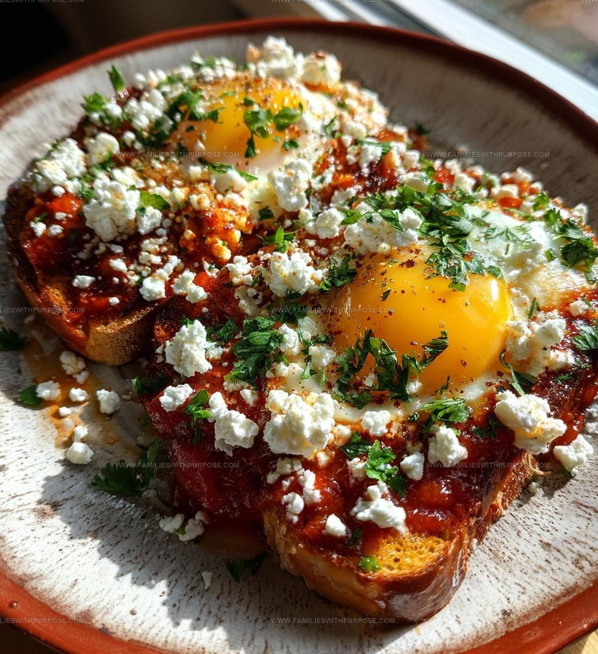 Shakshouka Toast With Feta Fried Eggs Recipe