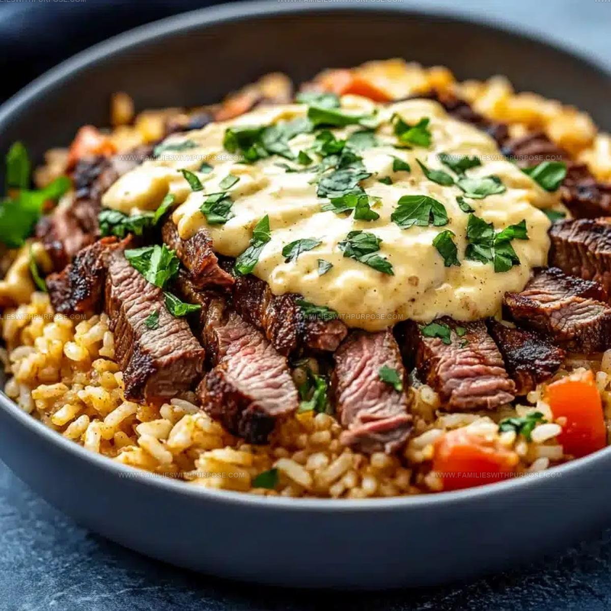 Tex Mex Steak Queso Rice Recipe