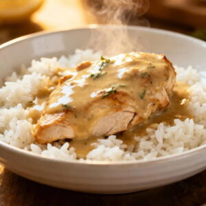 Comfort-Style Smothered Chicken And Rice Recipe