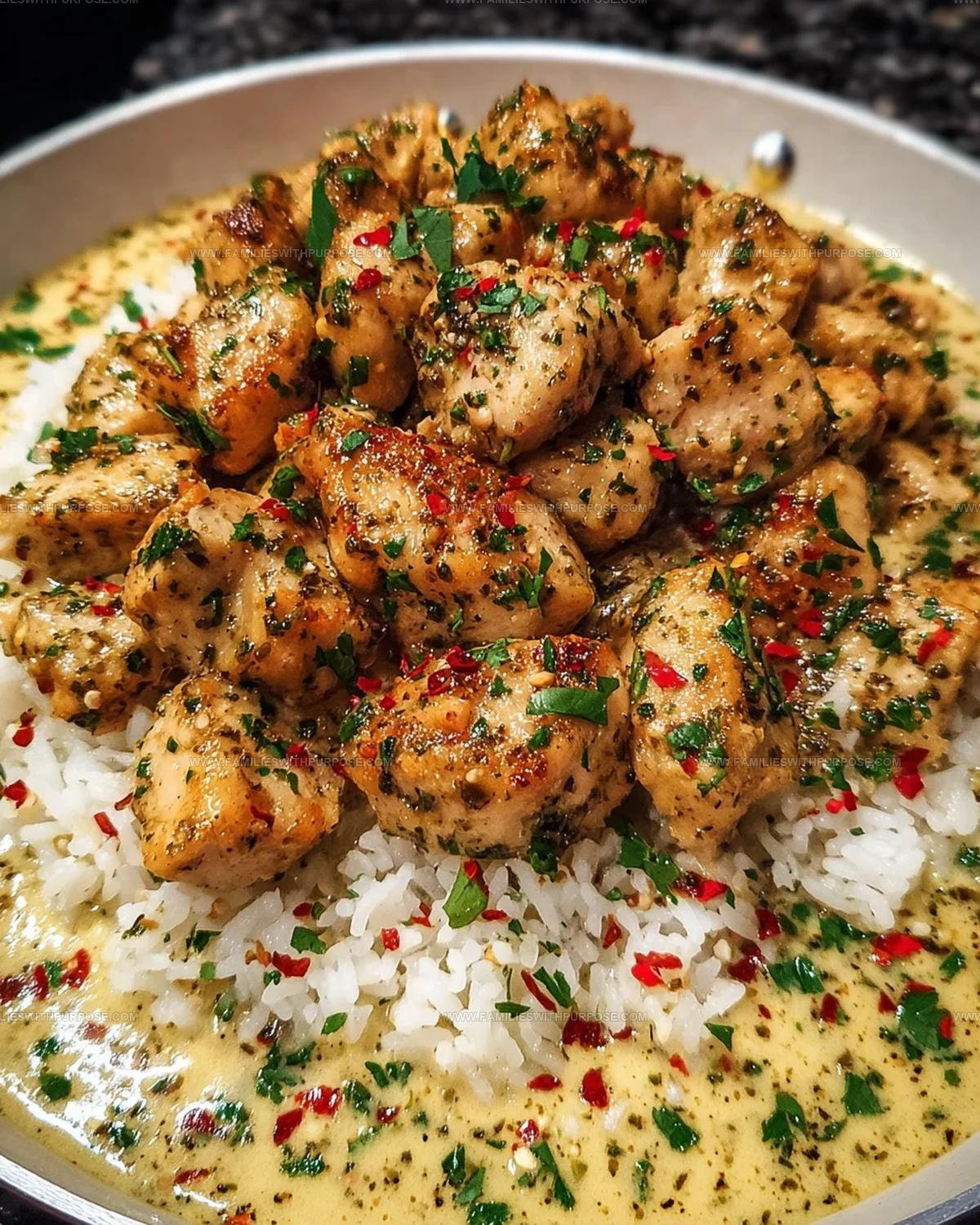 Garlic Chicken Creamy Rice Recipe
