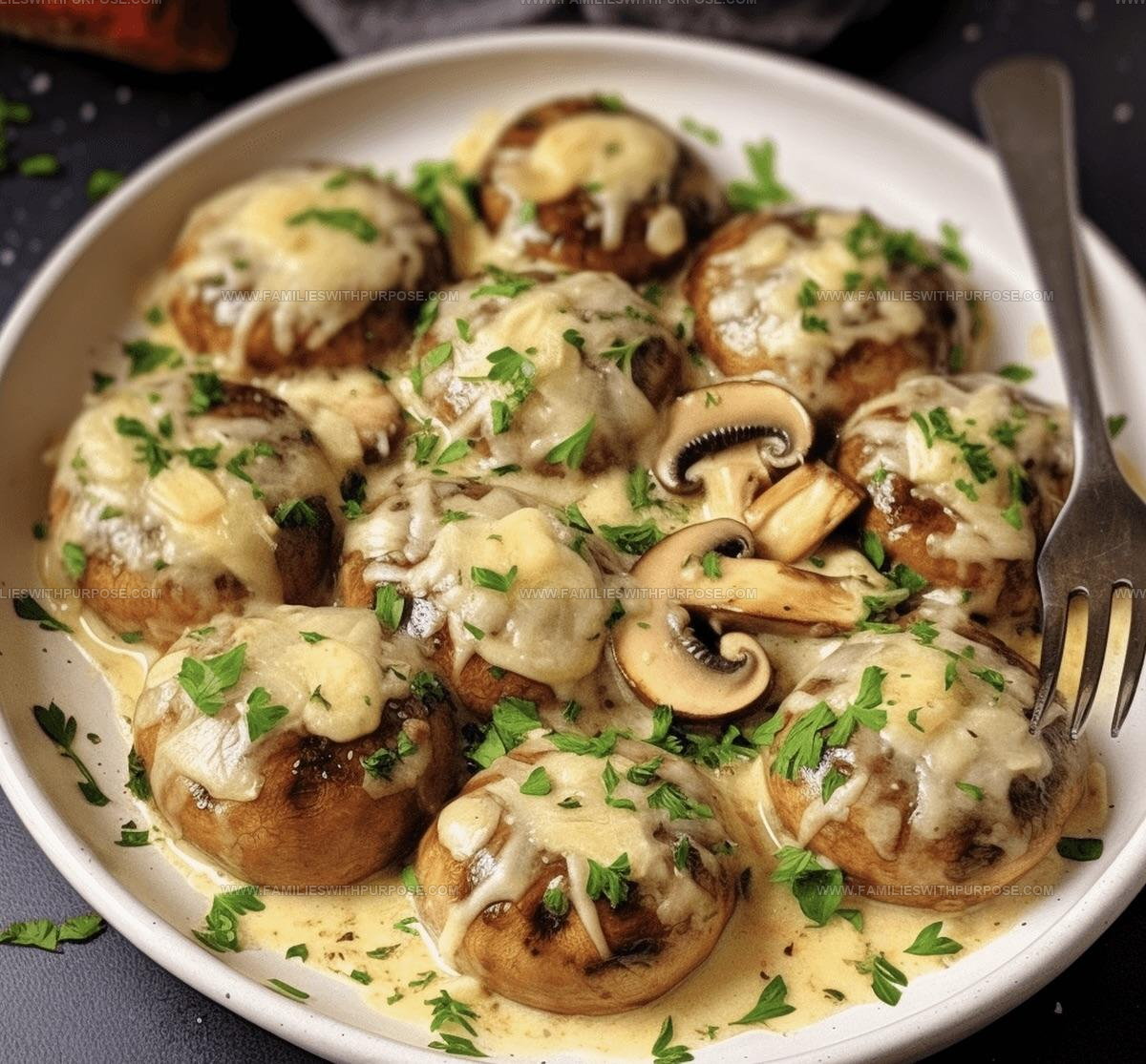 Steakhouse-Style Garlic Parmesan Mushrooms Recipe