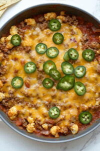 Tex-Mex Beef Cauliflower Skillet Recipe