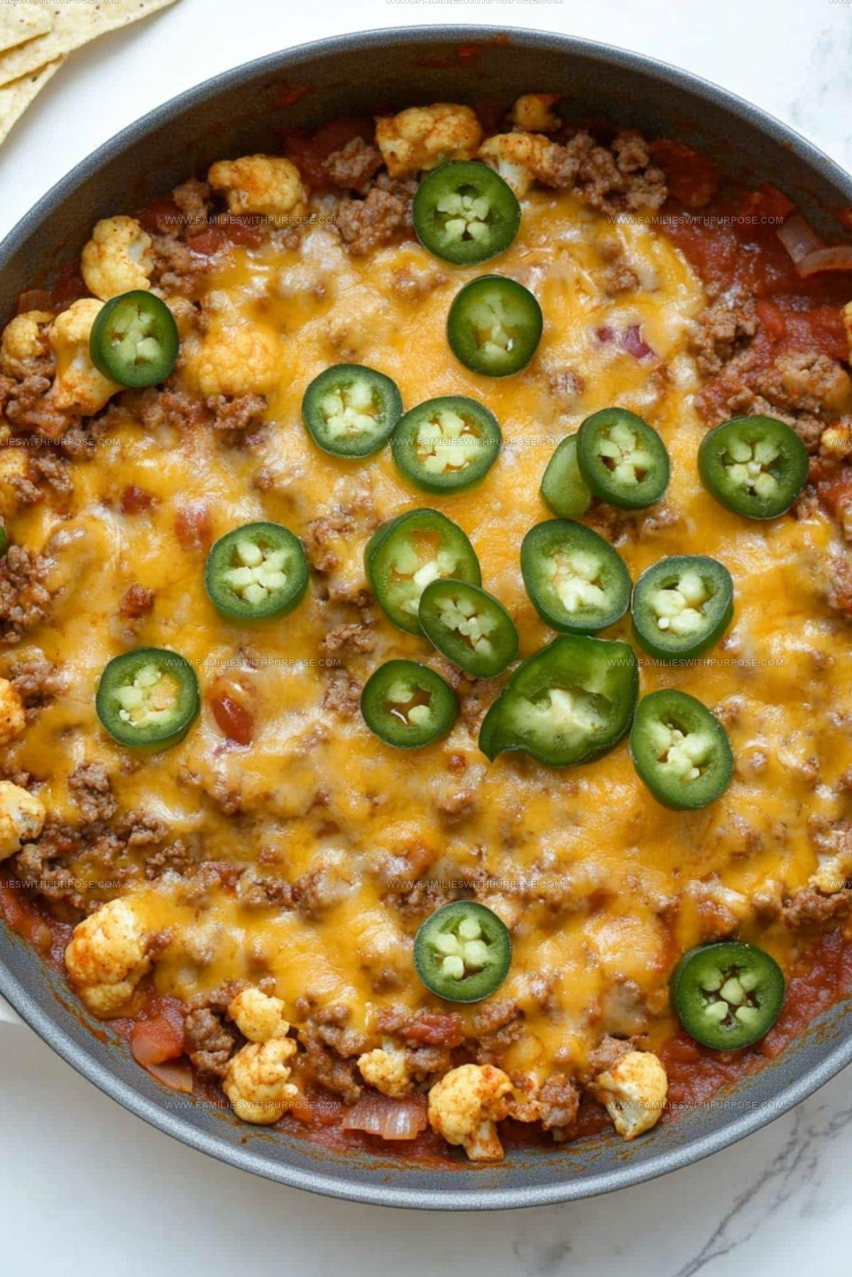 Tex-Mex Beef Cauliflower Skillet Recipe