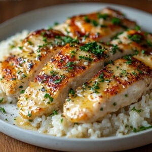 Skillet-Style Chicken Scampi Garlic Parmesan Rice Recipe