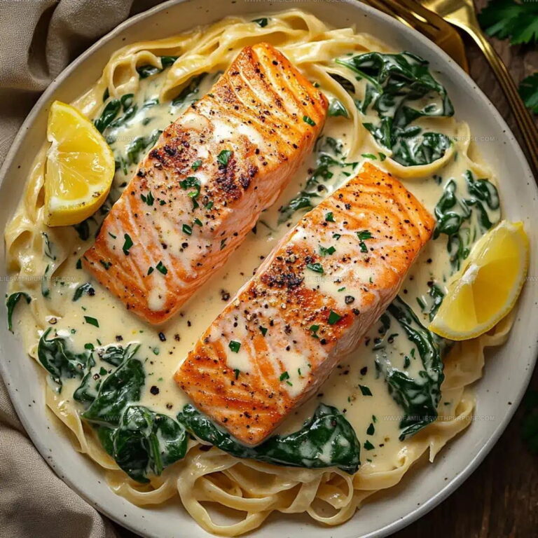 Cheesy Salmon Florentine Recipe
