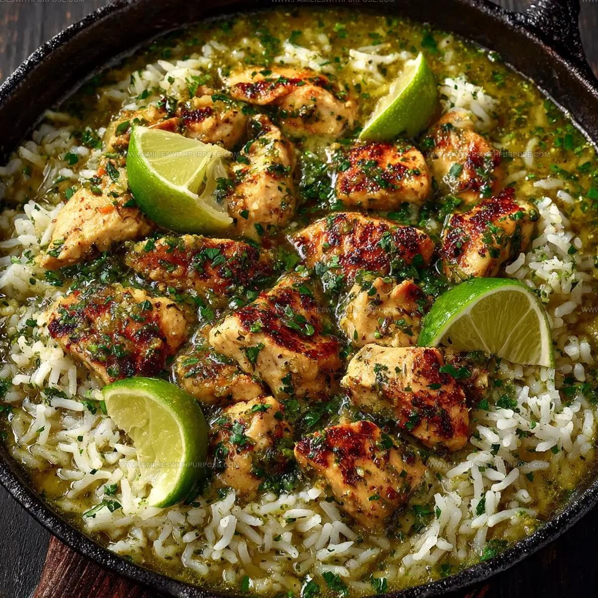 Zesty Salsa Verde Chicken Rice Skillet Recipe