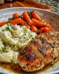 Garlic Herb Chicken with Mashed Potatoes Recipe