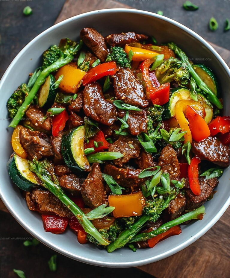 Colorful Beef Stir Fry With Vegetables Recipe
