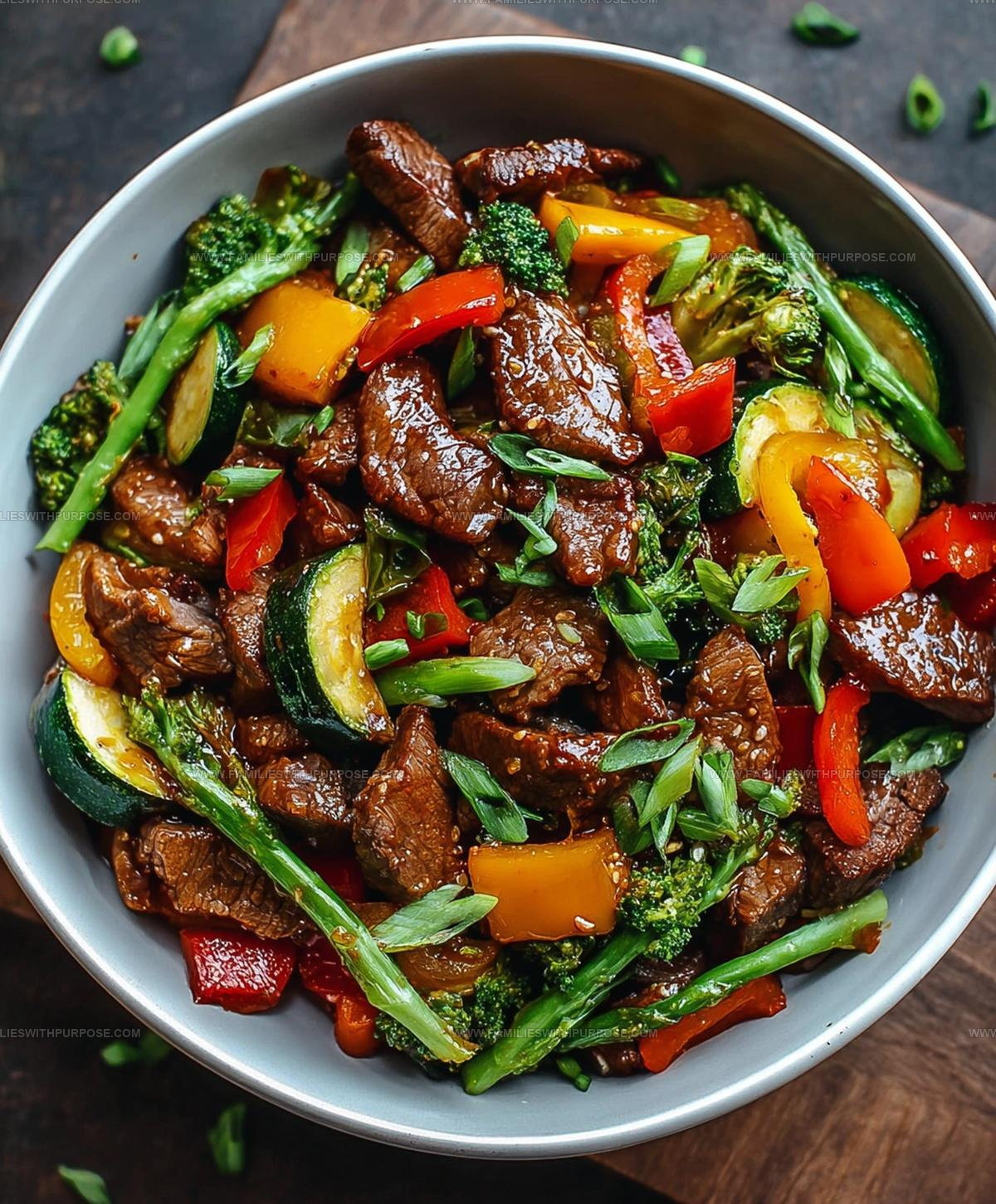 Colorful Beef Stir Fry With Vegetables Recipe
