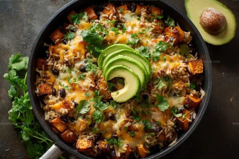 Southwest Sweet Potato, Black Bean and Rice Skillet Recipe