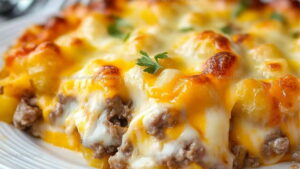 Casserole-Style Shepherds Pie Tater Tot Casserole Recipe