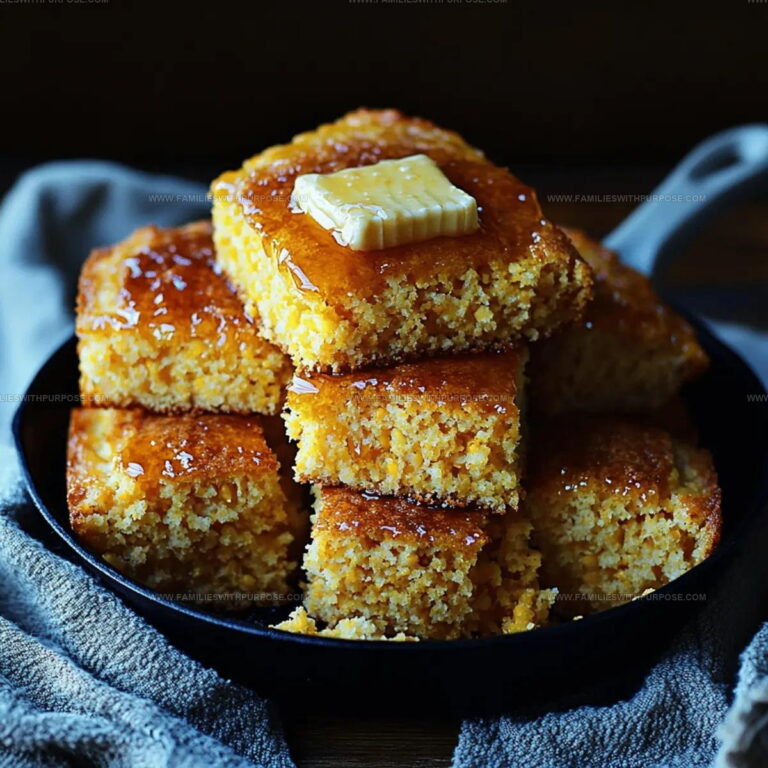 Sweet Honey Butter Skillet Cornbread Recipe