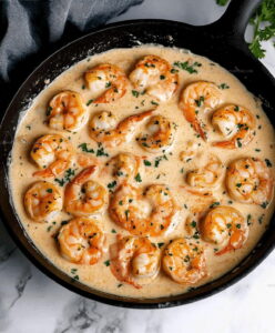 Creamy Skillet Garlic Shrimp Recipe