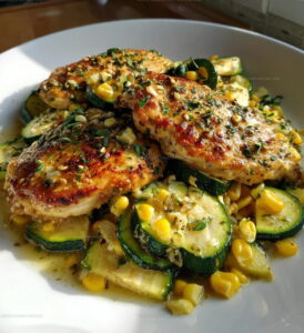 Savory Garlic Butter Chicken Zucchini Corn Recipe