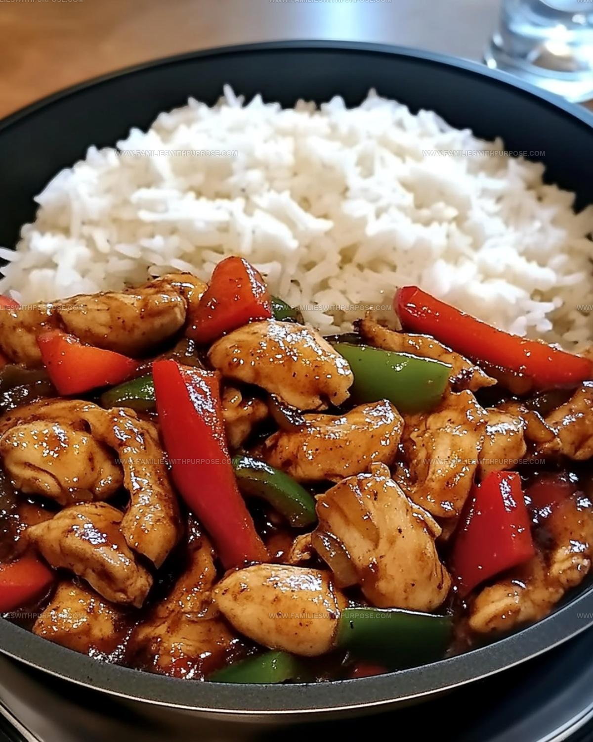 Garlic Chicken Stir-Fry with Peppers Recipe