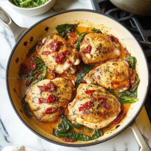 Skillet Sun-Dried Tomato Chicken Thighs Recipe