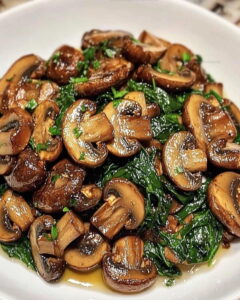 Sauteed Mushrooms With Spinach Recipe