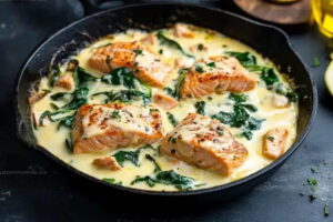 Florentine Style Creamy Salmon Florentine Recipe