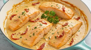 Wine-Sauced Marry Me Salmon Recipe